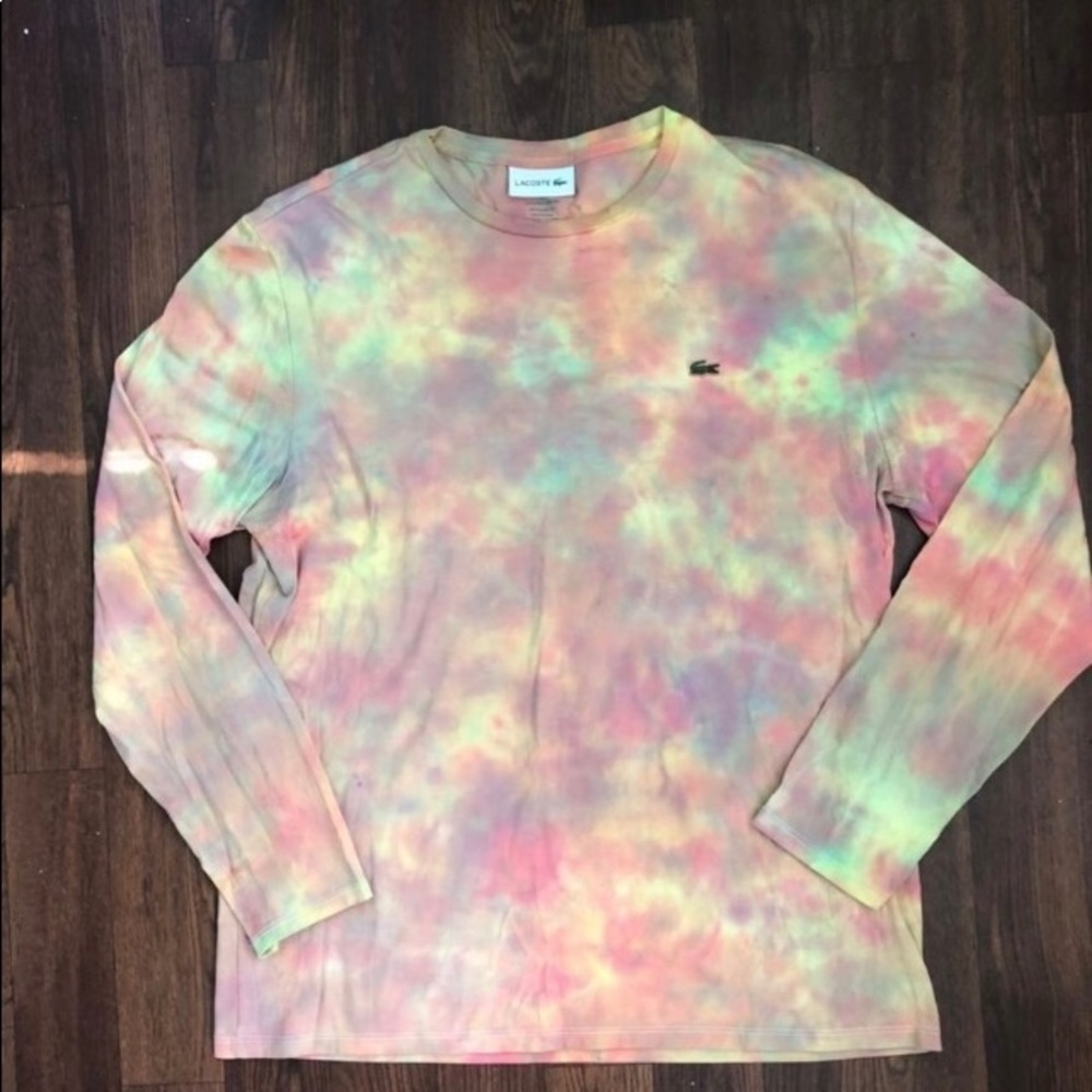 Lacoste tie dye long sleeve custom